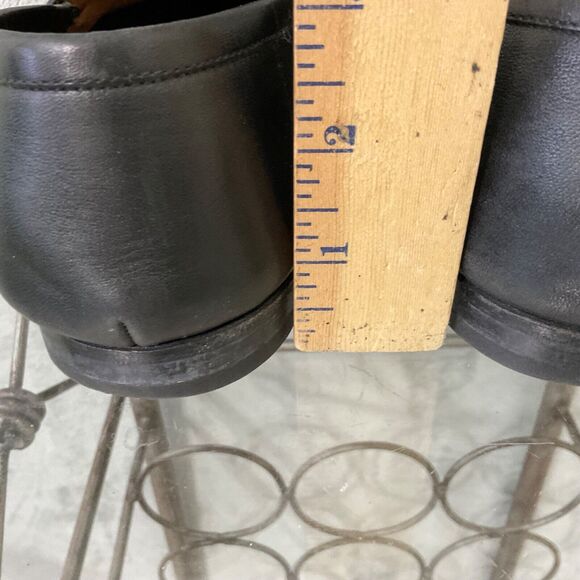 VINTAGE GUCCI BLACK smooth soft LEATHER LOAFERS Men’s Size 9D - Picture 7 of 16